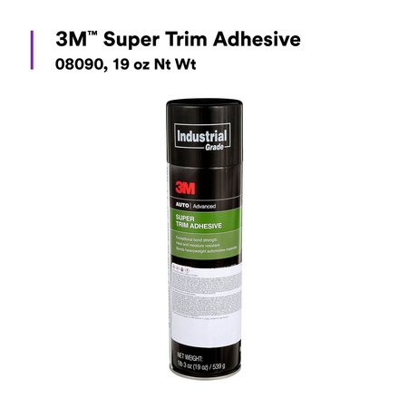 3M Super Trim Adhesive, 08090, 19 oz Nt Wt, 6 per case 7100166328